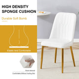 4 Modern Dining Chairs - White - Furniture Home Direct