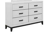 Queen Bedroom Set Transitional Style Rubber Wood White - Furniture Home Direct