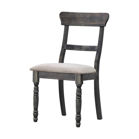 Leventis - Linen Weathered Side Chair (Set of 2) - Light Brown - Furniture Home Direct