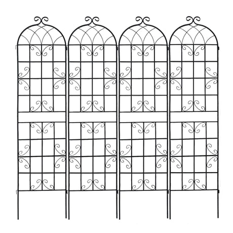 Metal Garden Rustproof Trellis For Climbing Plants Outdoor Flower Support - Furniture Home Direct