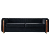 Contemporary Velvet Sofa Couch For Living Room - Furniture Home Direct