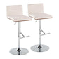Mason - Contemporary Adjustable Barstool & Swivel With Straight T Footrest (Set of 2) - Furniture Home Direct