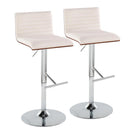 Mason - Contemporary Adjustable Barstool & Swivel With Straight T Footrest (Set of 2) - Furniture Home Direct