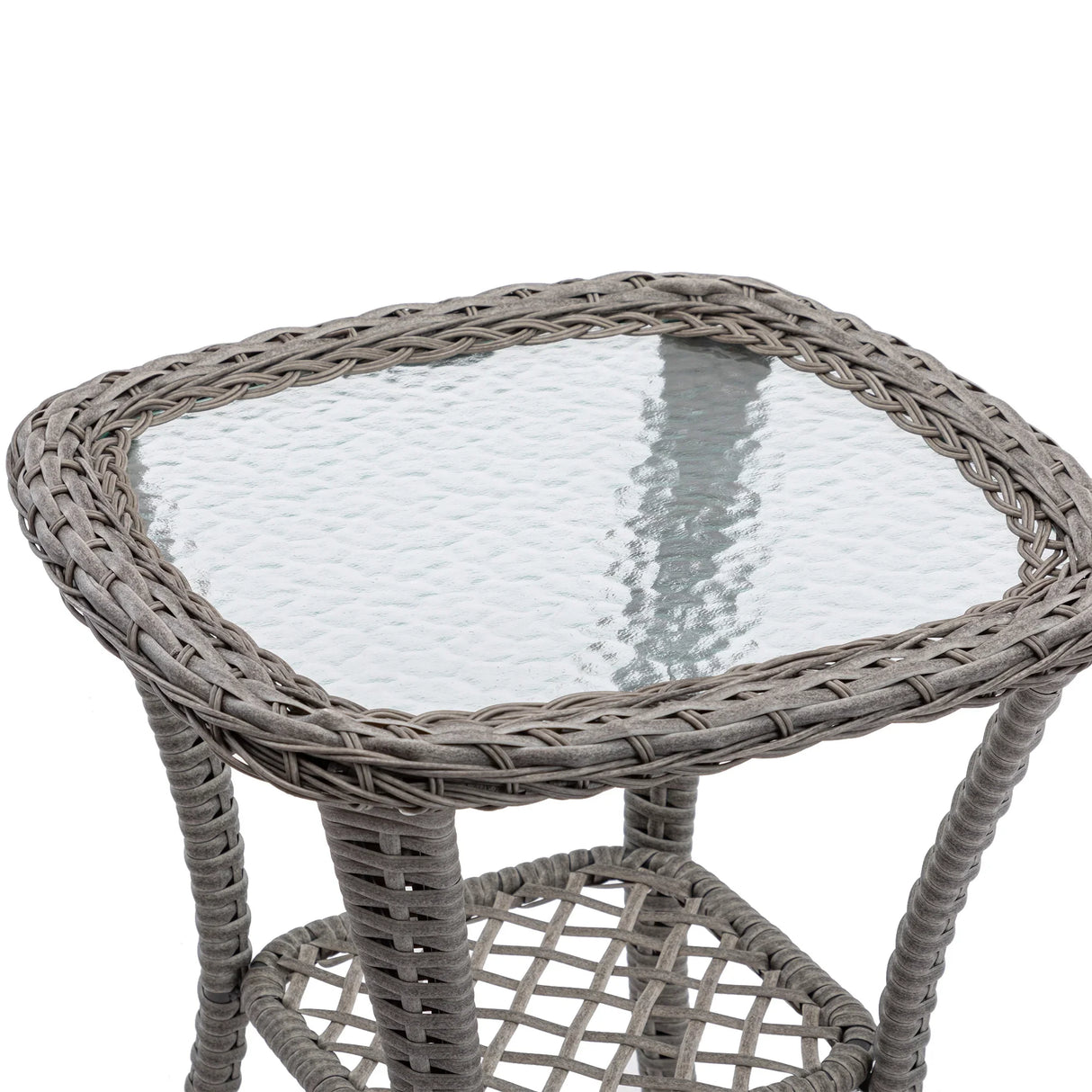 3 Piece Conversation Set With Glass Coffee Table - Navy Blue - Furniture Home Direct