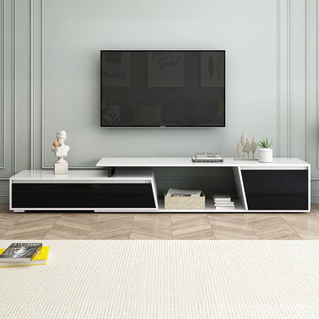 Minimalist Rectangle Extendable TV Cabinet With 2 Drawers And 1 Cabinet - Furniture Home Direct