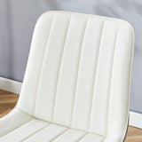 Dining Chairs Four Upholstered Leather Black Legs White - Furniture Home Direct