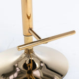 Counter Stools Tufted Velvet Back Swivel Gold Base Gray - Furniture Home Direct