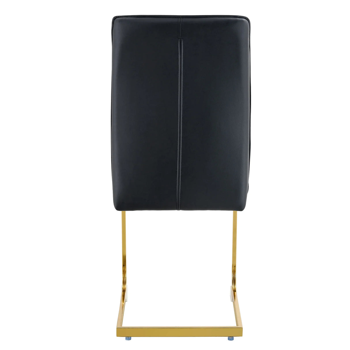 Dining Chairs Set of 2 Modern Gold Metal Frame Black - Furniture Home Direct
