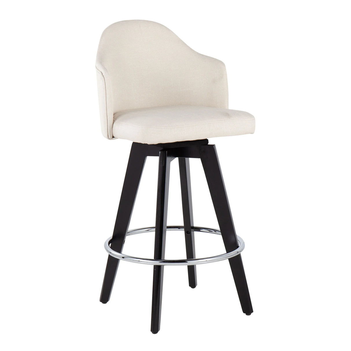 Ahoy - Contemporary Fixed Height Counter Stool With Round Footrest (Set of 2) - Furniture Home Direct