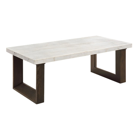 Edwyn - Natural Marble Top End Table - Furniture Home Direct