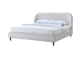 Queen Upholstered Bed - Beige - Furniture Home Direct