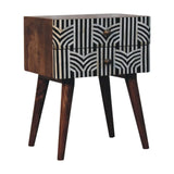 Edessa Bone Inlay Bedside - Furniture Home Direct