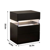 LED Nightstands, 3 Drawer For Bedroom - Furniture Home Direct