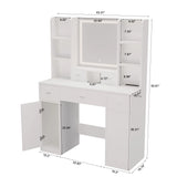 43.31" Newly Designed Smart Mirror Dressing Table With Drawers And Storage Cabinet, Dressing Table With Dressing Pad For Bedroom, Dressing Room - Furniture Home Direct