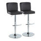 Henry - Contemporary Adjustable Barstool With Swivel & Rounded T Footrest (Set of 2) - Furniture Home Direct