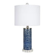 Spyro - Contemporary Table Lamp - Bijou Blue / White / Clear Crystal / Nickel - Furniture Home Direct