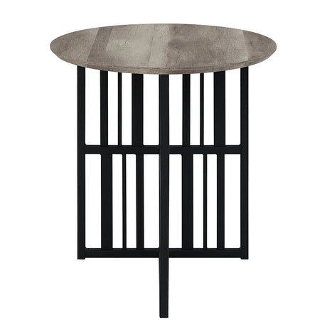Zudora - End Table - Black / Oak - Furniture Home Direct