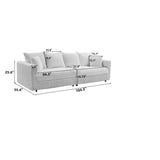 Modern Comfy Upholstered 4 Seat Sofa Cloud Couch,Deep Seat With Soft Pillows - Furniture Home Direct