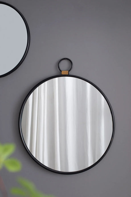 Wall Mirror With Frame, Contemporary Minimalist Accent Mirror For Living Room, Foyer, Entryway, Bedroom - Black - Furniture Home Direct
