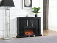 Drisana - Mirrored Fireplace - Black - Furniture Home Direct
