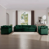 Elegant Corduroy Oversized Sectional Sofa Set With Deep Seats And Flexible Layout - Furniture Home Direct
