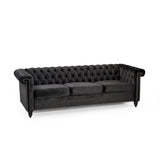 Traditional Charcoal Gray Sofa - Furniture Home Direct