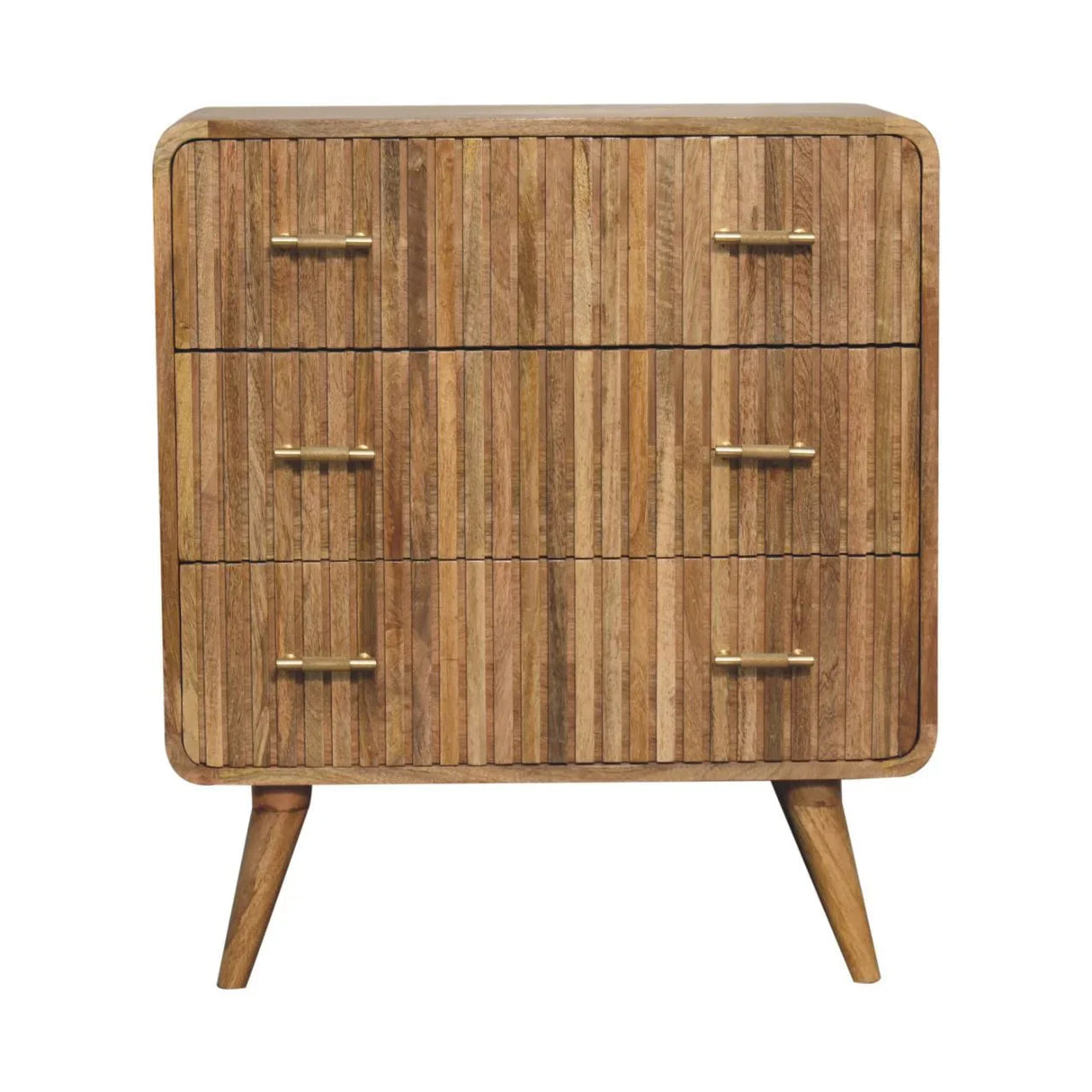 T Bar Ridged Chest - Brown - Furniture Home Direct