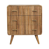 T Bar Ridged Chest - Brown - Furniture Home Direct