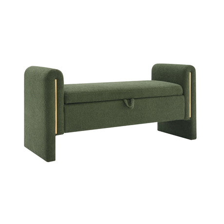 Large Teddy Upholstered Storage Bed End Bench With Arms