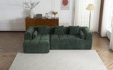 Sectional Sofa Modular Tufted Chenille Upholstery Green - Furniture Home Direct