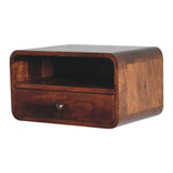Curved Upper Slot Floating Nightstand - Furniture Home Direct
