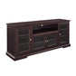 Transitional Classic 70" TV Stand For 80" TVs With 4 Glass Doors - Furniture Home Direct