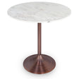 Osborne - Round Dining Table - White / Copper - Furniture Home Direct