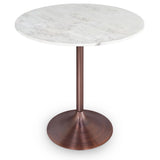 Osborne - Round Dining Table - White / Copper - Furniture Home Direct