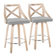 Charlotte - Farmhouse Fixed Height Counter Stool With Swivel And Round Footrest (Set of 2) - Furniture Home Direct