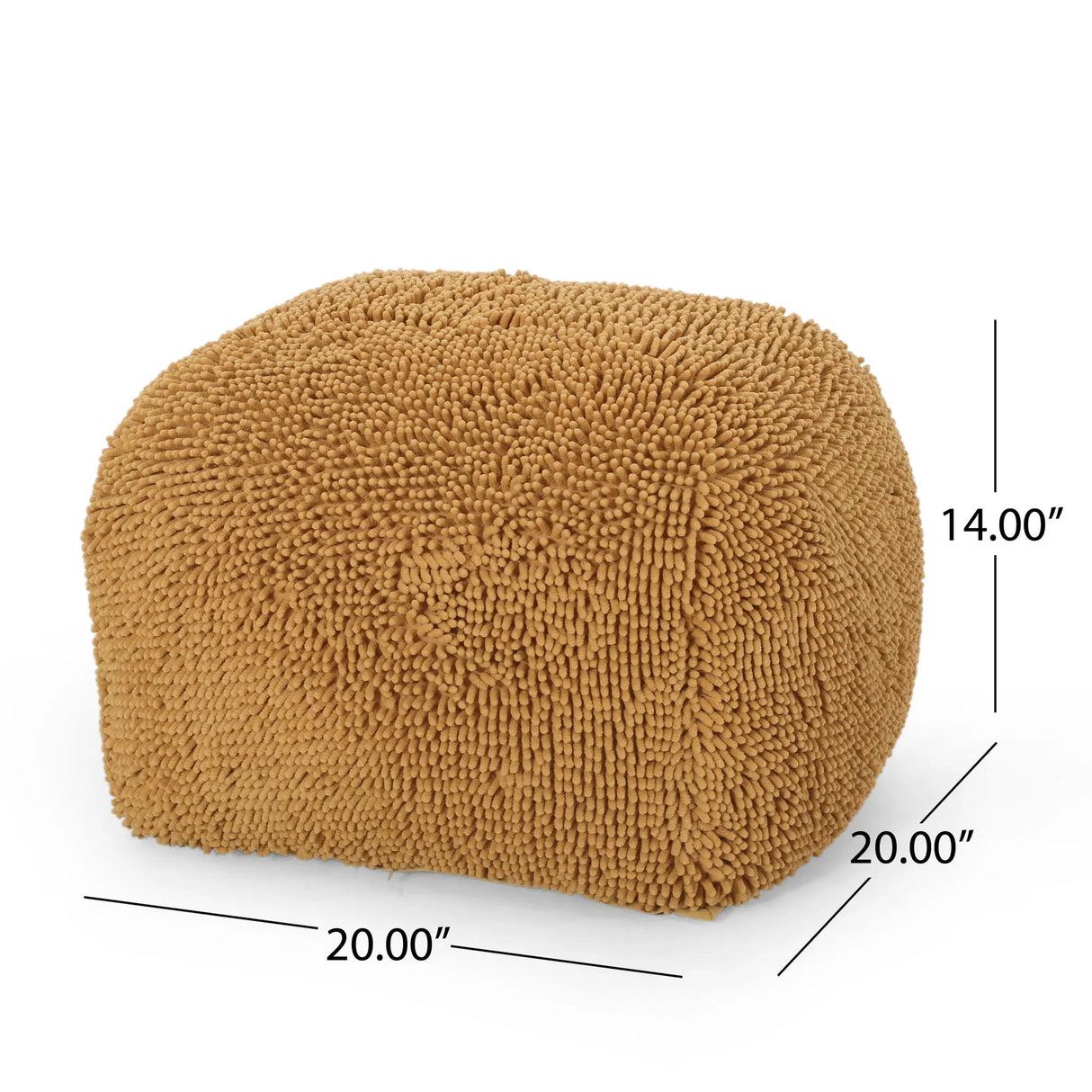 Spongy Microfiber Square Pouf Soft Seating - Furniture Home Direct