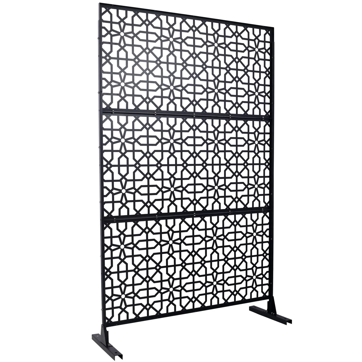 Outdoor & Indoor Metal Freestanding Decorative Privacy Screen - Furniture Home Direct