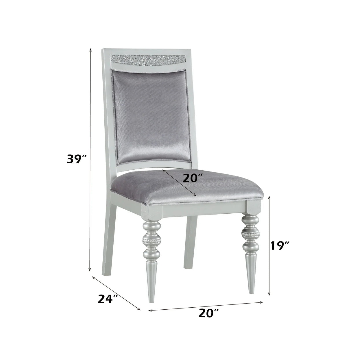 Maverick - Side Chair (Set of 2) - Silver - Furniture Home Direct