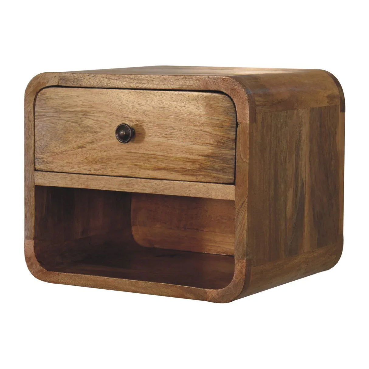 Mini Floating Open Bedside - Oak - Furniture Home Direct
