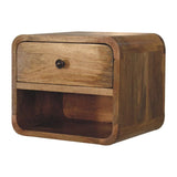 Mini Floating Open Bedside - Oak - Furniture Home Direct