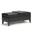 Oregon - Contemporary Storage Ottoman Bench With Tray - Furniture Home Direct