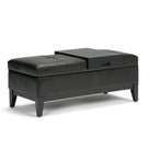 Oregon - Contemporary Storage Ottoman Bench With Tray - Furniture Home Direct