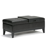 Oregon - Contemporary Storage Ottoman Bench With Tray - Furniture Home Direct