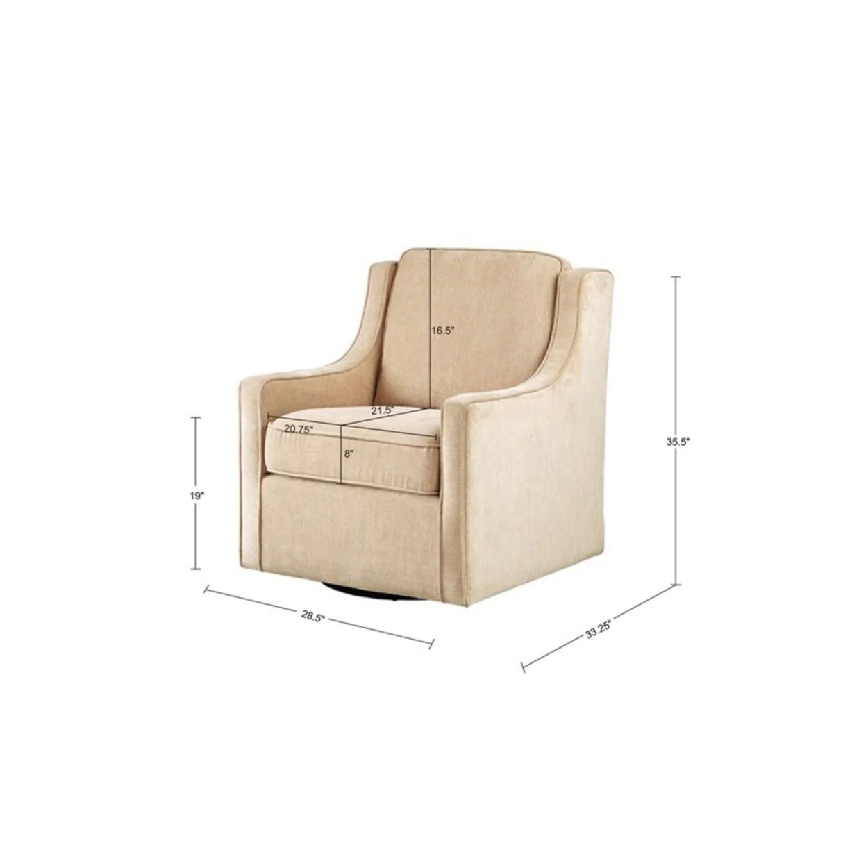 Swivel Chair With 360 Degree Rotation - Furniture Home Direct