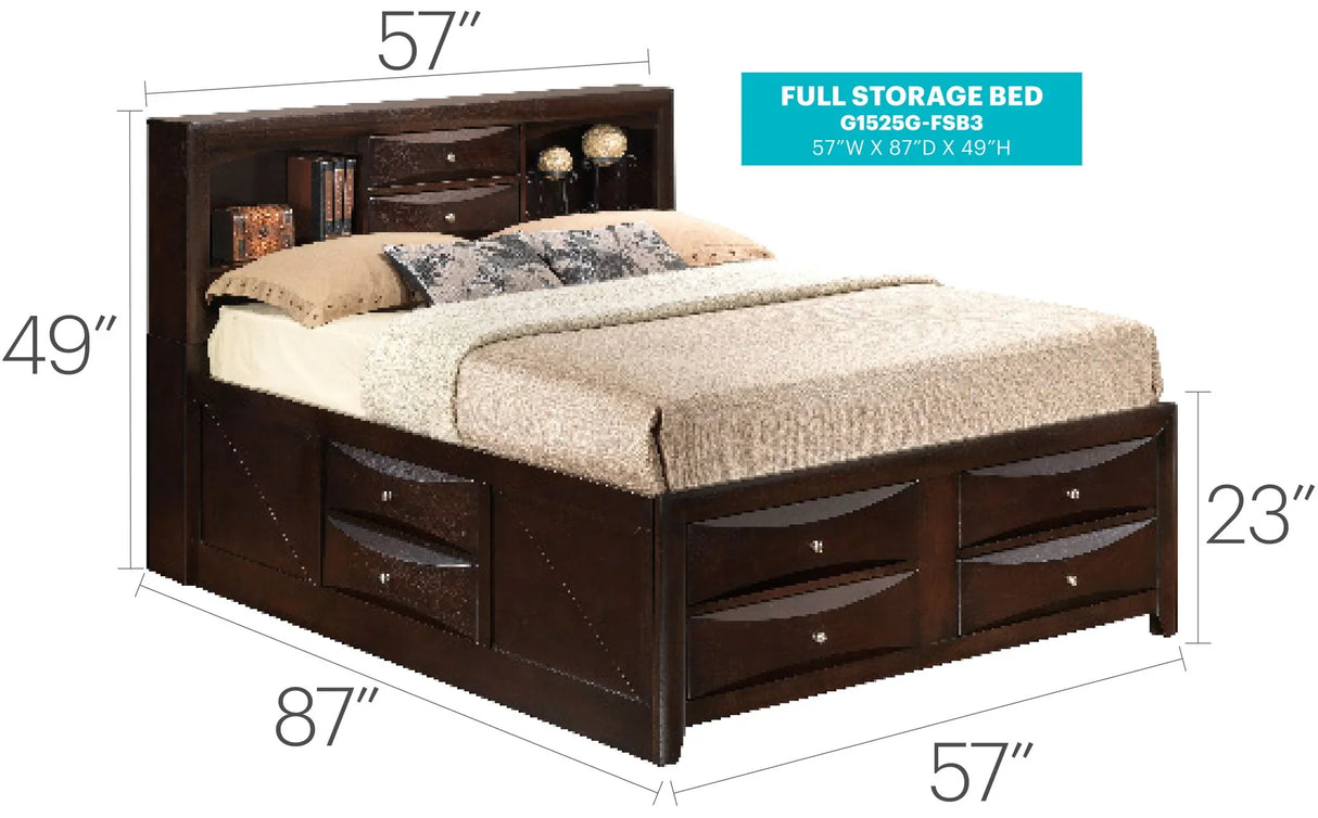Marilla - Storage Bed With Bookcase Headboard - Furniture Home Direct