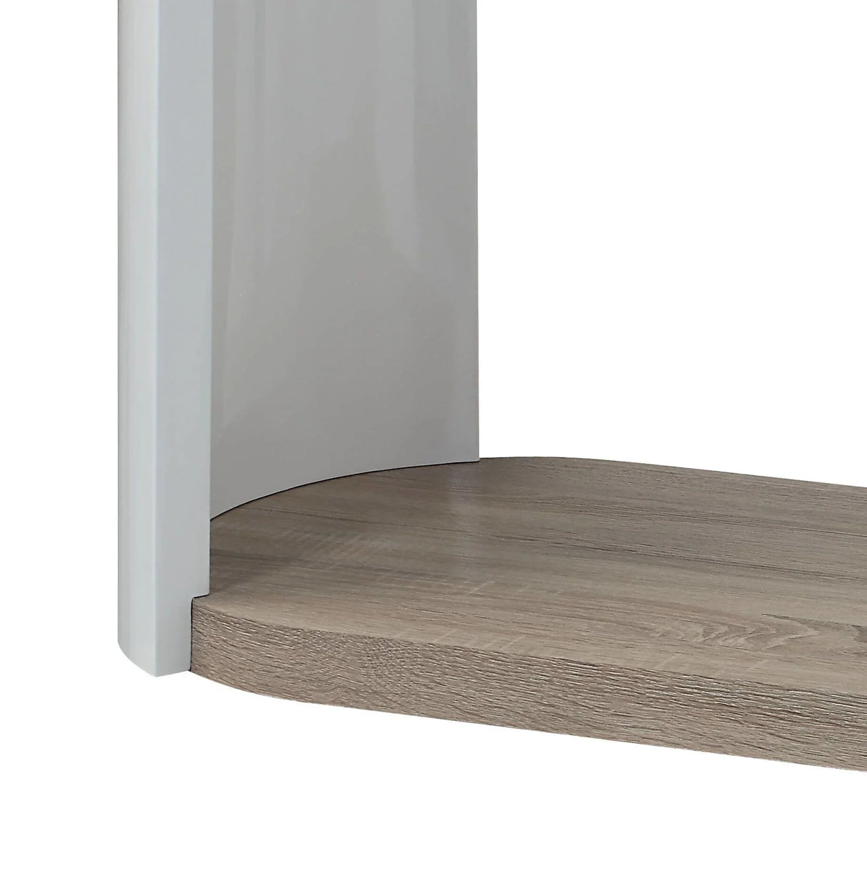 Zoma - High Gloss Console Table - Oak / White - Furniture Home Direct