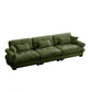 Modern Velvet Sofa With Bolstered Armrests And Pillows - Furniture Home Direct