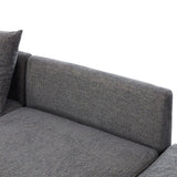 Sectional Sofa, Modular With USB Ports And Ottoman, Grey - Furniture Home Direct