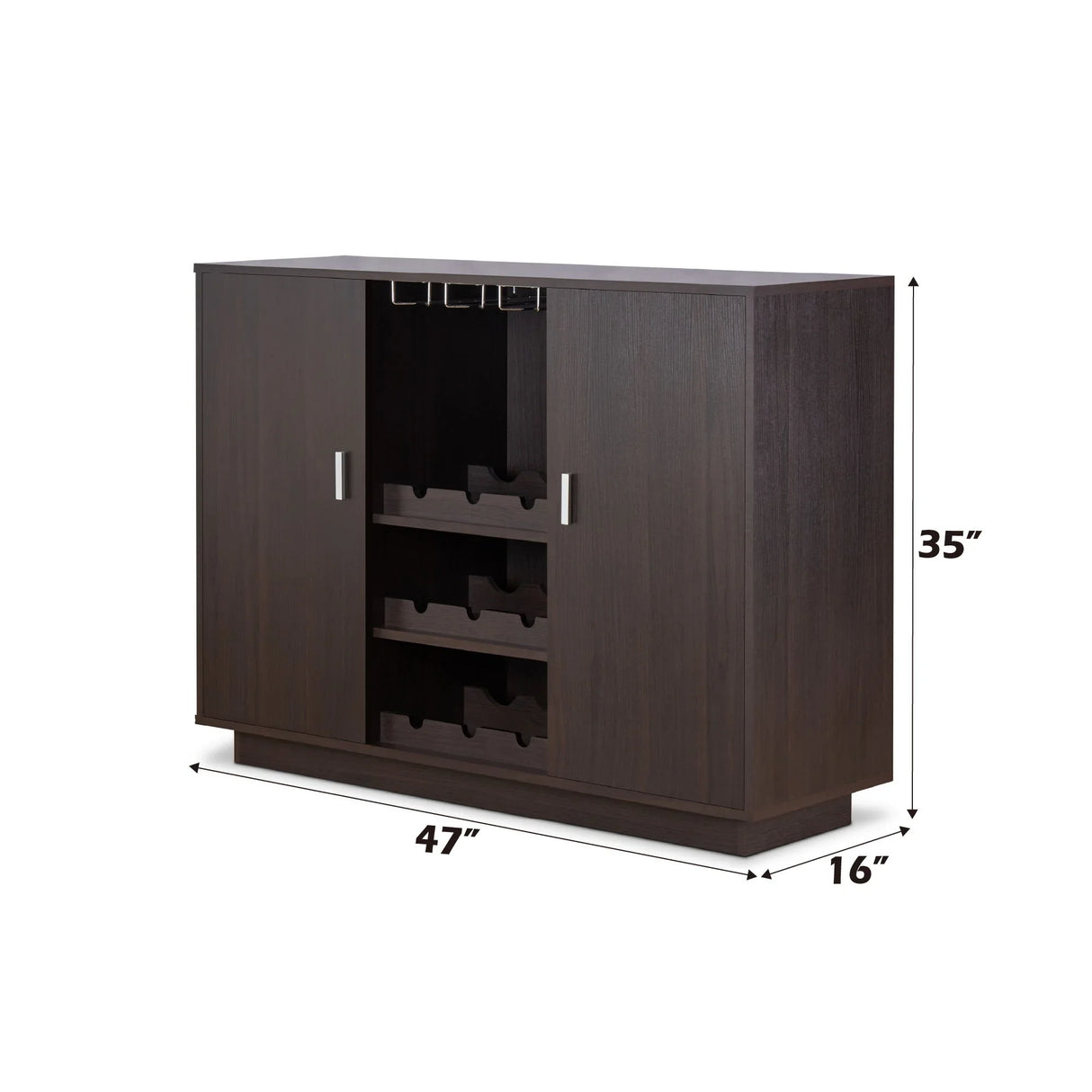 Hazen - Wine Cabinet II - Espresso - Furniture Home Direct