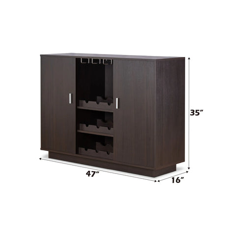 Hazen - Wine Cabinet II - Espresso - Furniture Home Direct